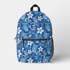 LUAU TIKI PATTERN (HELLBLAU) BEDRUCKTER RUCKSACK
