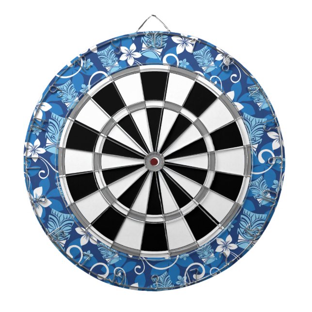 LUAU TIKI PATTERN (HELLBLAU) DARTSCHEIBE (vorne)