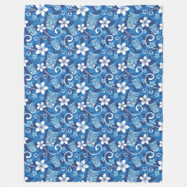 LUAU TIKI PATTERN (HELLBLAU) FLEECEDECKE