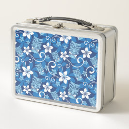 LUAU TIKI PATTERN (HELLBLAU) METALL BROTDOSE