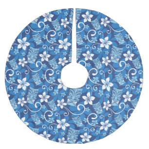 LUAU TIKI PATTERN (HELLBLAU) POLYESTER WEIHNACHTSBAUMDECKE
