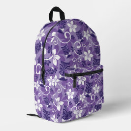 LUAU TIKI PATTERN (LILA) BEDRUCKTER RUCKSACK