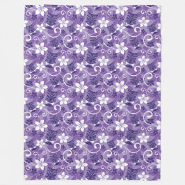 LUAU TIKI PATTERN (LILA) FLEECEDECKE