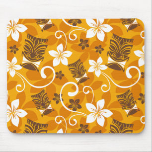 LUAU TIKI PATTERN (ORANGE) MOUSEPAD