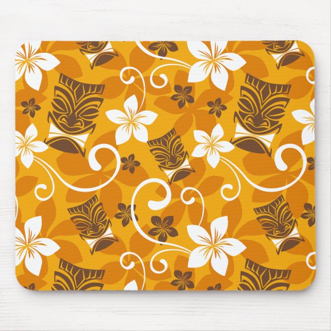 LUAU TIKI PATTERN (ORANGE) MOUSEPAD (Vorne)