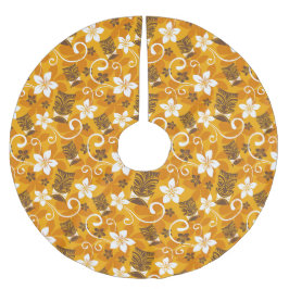 LUAU TIKI PATTERN (ORANGE) POLYESTER WEIHNACHTSBAUMDECKE
