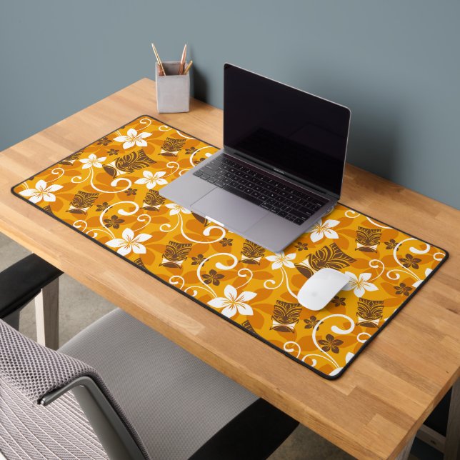 LUAU TIKI PATTERN (ORANGE) SCHREIBTISCHUNTERLAGE (Büro 2)