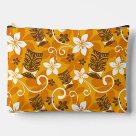 LUAU TIKI PATTERN (ORANGE) ZUBEHÖRTASCHE