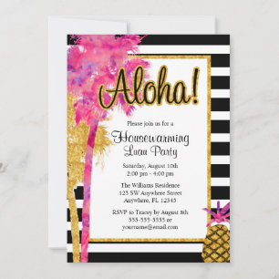 Luau tropical barre des invitations de partie de
