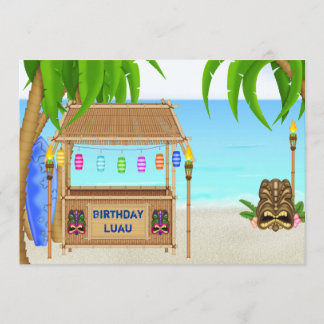 Luau Tropical Beach Birthday Einladung ~ Jungs