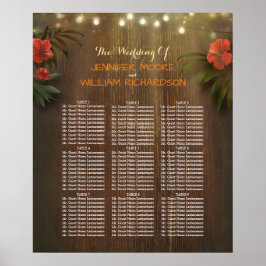 Luau Tropical Beach Blume Hochzeitskarte Poster