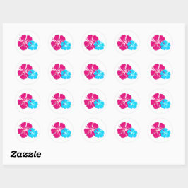 Luau Tropical Hibiskus Umschlag Aufkleber Stickers