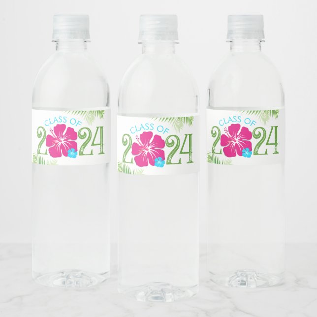 Luau Tropical Hibiskus White Abschluss (Flaschen)