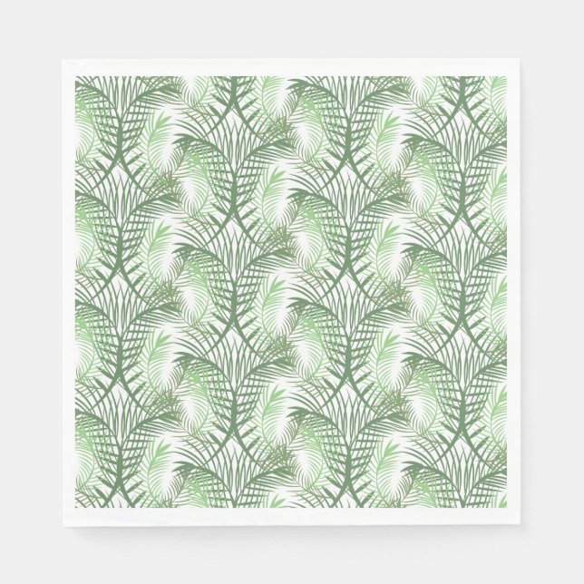 Luau Tropical Palm Blätter Serviette (Vorderseite)