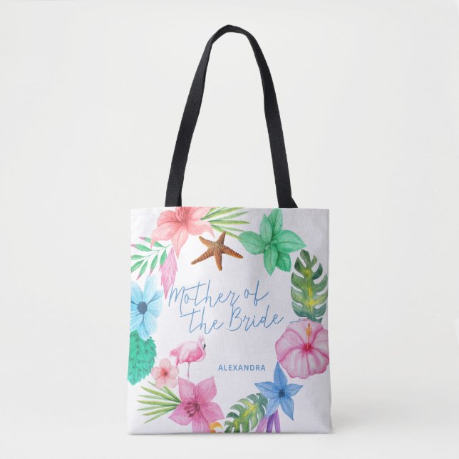 Luau Tropische Hochzeit Mutter der Braut Tasche (Vorderseite)