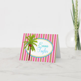 Luau tropische Palme-Mitteilungskarten Karte