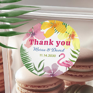Luau Verlobungsfeier Danke Runder Aufkleber