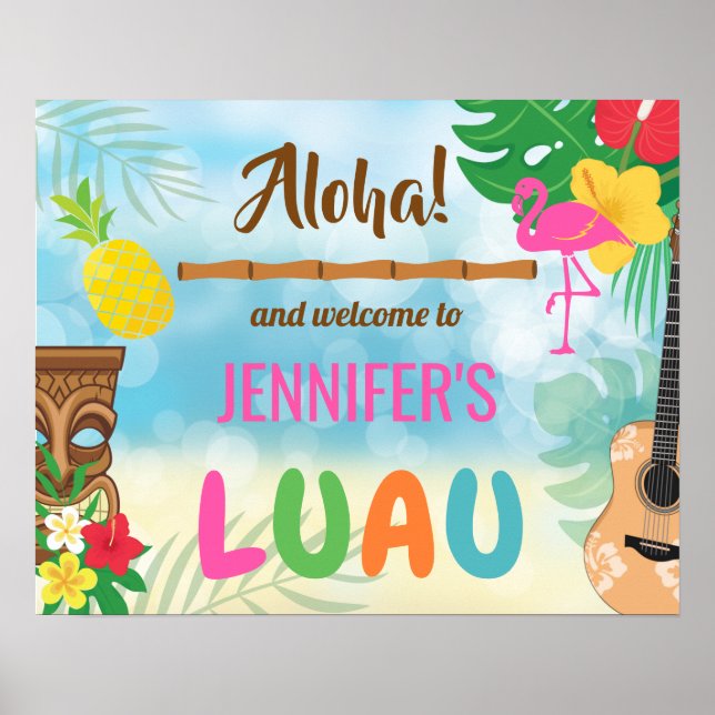 Luau Welcome Print, Value Poster Paper (Matte) (Devant)