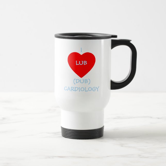 Lub Dub Heart I Liebe Kardiologie Kardiologe Reisebecher (Rechts)