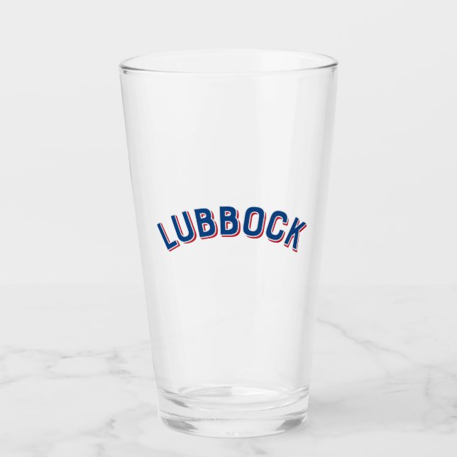 Lubbock, Texas Historischer Torbogen Glas (Vorderseite)
