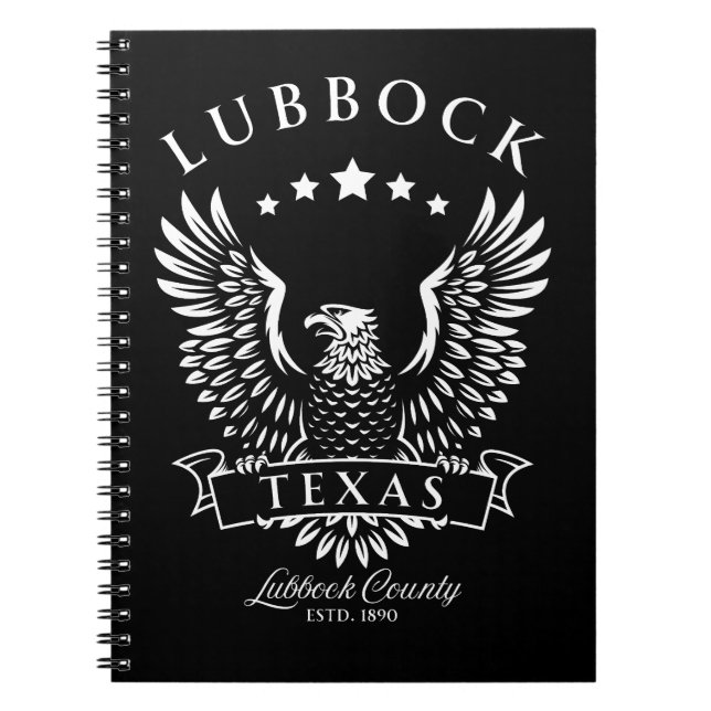 Lubbock Texas Vintag Eagle Notizblock (Vorderseite)
