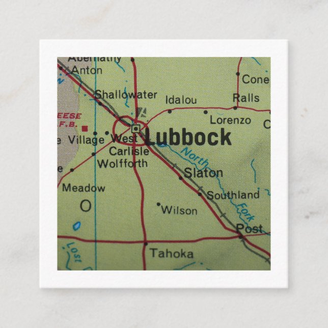 Lubbock Wir haben die neue Adresskarte verschoben Begleitkarte (Vorderseite)
