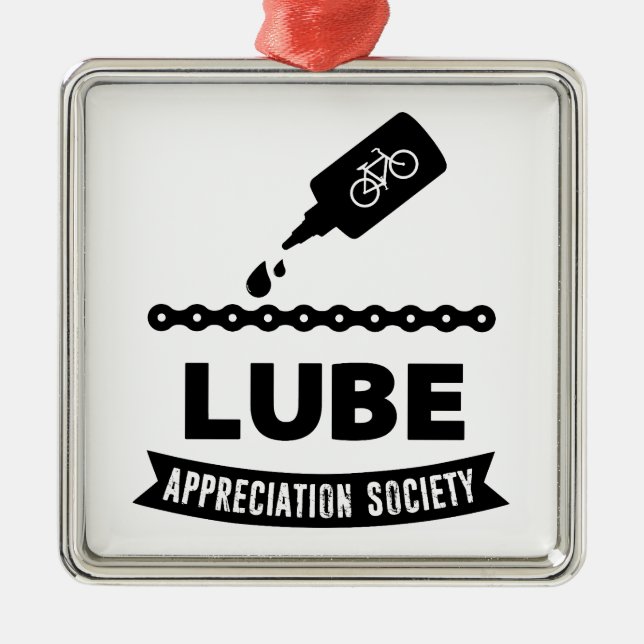 Lube Appreciation Society Cycling Ornament Aus Metall (Vorne)