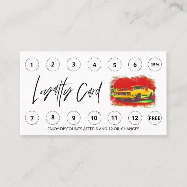 *~* Lube Car Wash QR LOGO Rewards Vielen Dank Treuekarte (Vorderseite)
