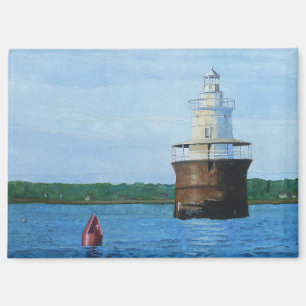 Lubec Channel Leuchtturm Gemälde Magnet