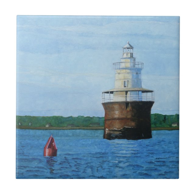 Lubec Channel Lighthosue Painting Fliese (Vorderseite)