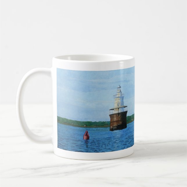 Lubec Channel Lighthosue Painting Kaffeetasse (Links)