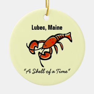 Lubec, Maine Humster Keramik Ornament