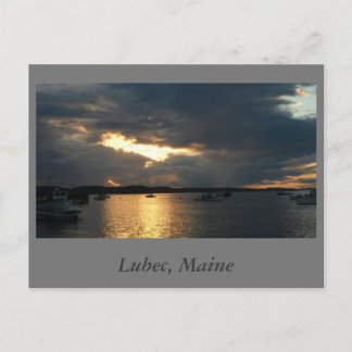 Lubec sur la carte postale Sunset