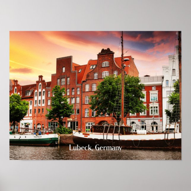 Lubeck Deutschland Stadtbild Poster (Vorne)
