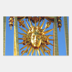 Lubis xiv sun king rechteckiger aufkleber