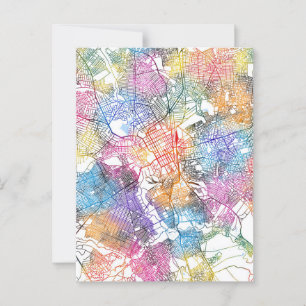 Lubumbashi DR Kongo City Map Postkarte