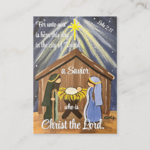 Luc 2:11 Cartes de visite de la crèche
