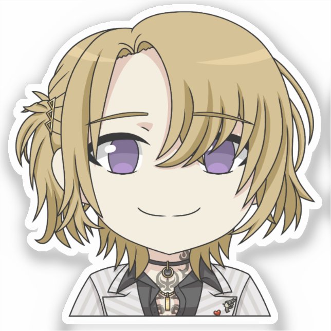 Luca Kaneshiro Chibi Lächeln Aufkleber (Vorderseite)