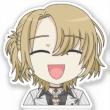 Luca Kaneshiro lächelnder Chibi-Aufkleber