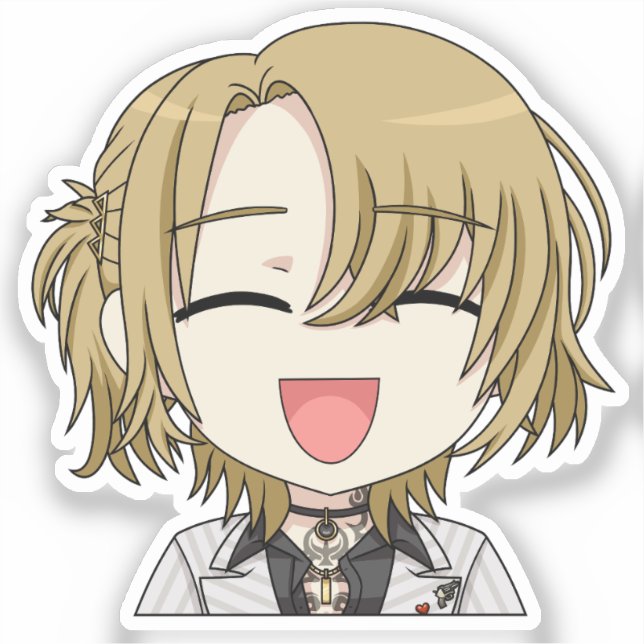 Luca Kaneshiro Smiling Chibi Sticker (Vorderseite)