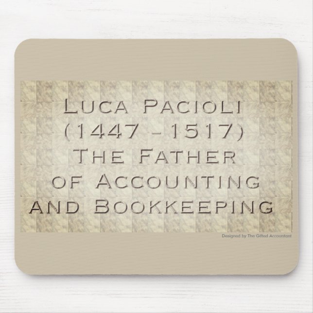 "Luca Pacioli - Der Vater der Rechnungsführung" Mousepad (Vorne)