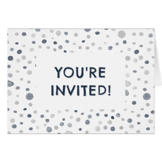 Lucas Confetti Watercolor Dots Geburtstag Einladun