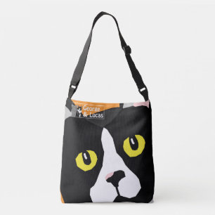 Lucas die Popkunst-Entwurfstasche der Katze Tragetaschen Mit Langen Trägern
