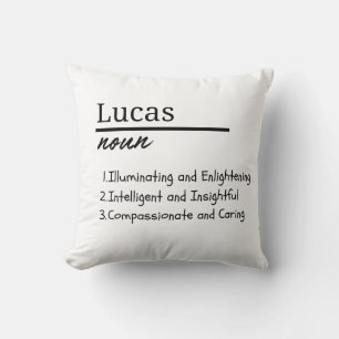 Lucas, Personalisierte Bezeichnung für Junge Kissen
