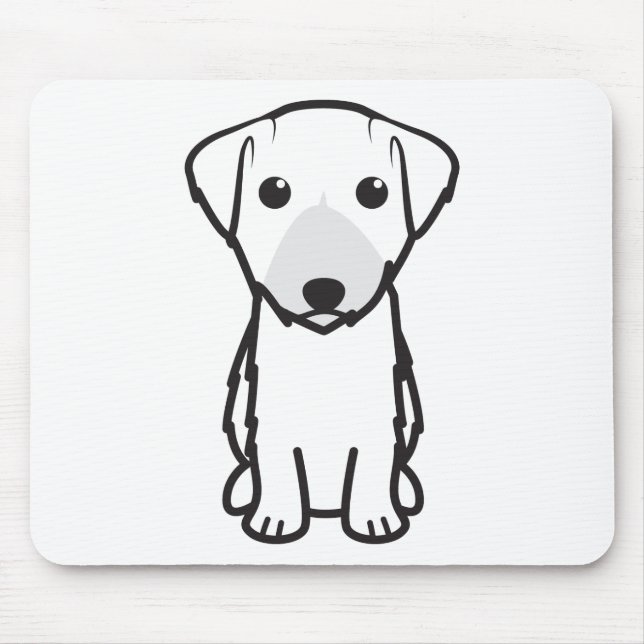 Lucas-Terrier-HundeCartoon Mousepad (Vorne)