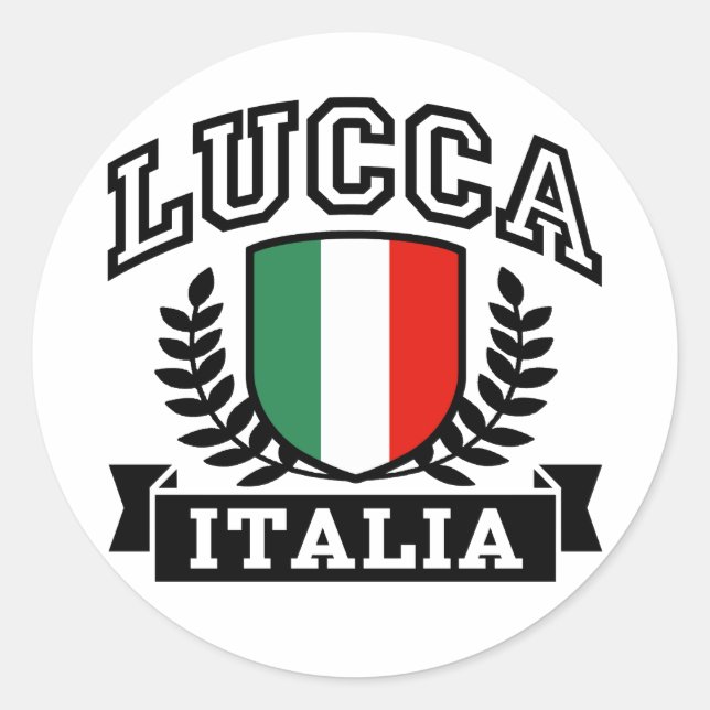 Lucca Italia Runder Aufkleber (Vorderseite)