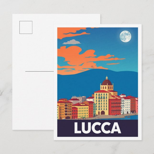 Lucca Italien Kunst, Dichtung und Musik Postkarte (Vorne/Hinten)
