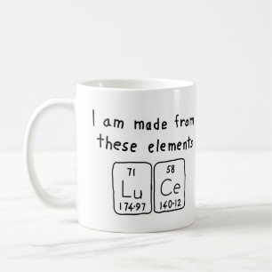Luce Namen-Tasse periodischer Tabelle Kaffeetasse