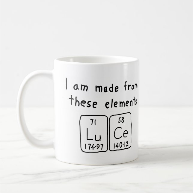 Luce Namen-Tasse periodischer Tabelle Kaffeetasse (Links)