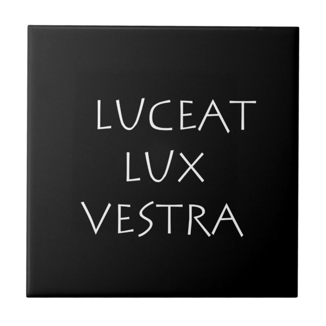 Luceat Lux vestra Fliese (Vorderseite)